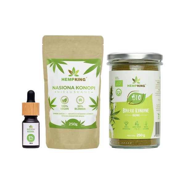 zestaw olej cbd 5% natural nasiona i szusz