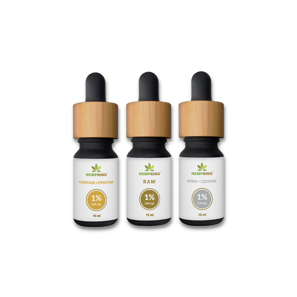 zestaw oleje cbd 1%