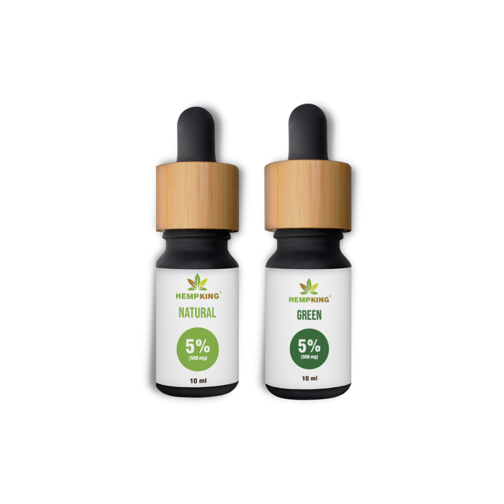 olejki 5% CBD natural i CBG Green