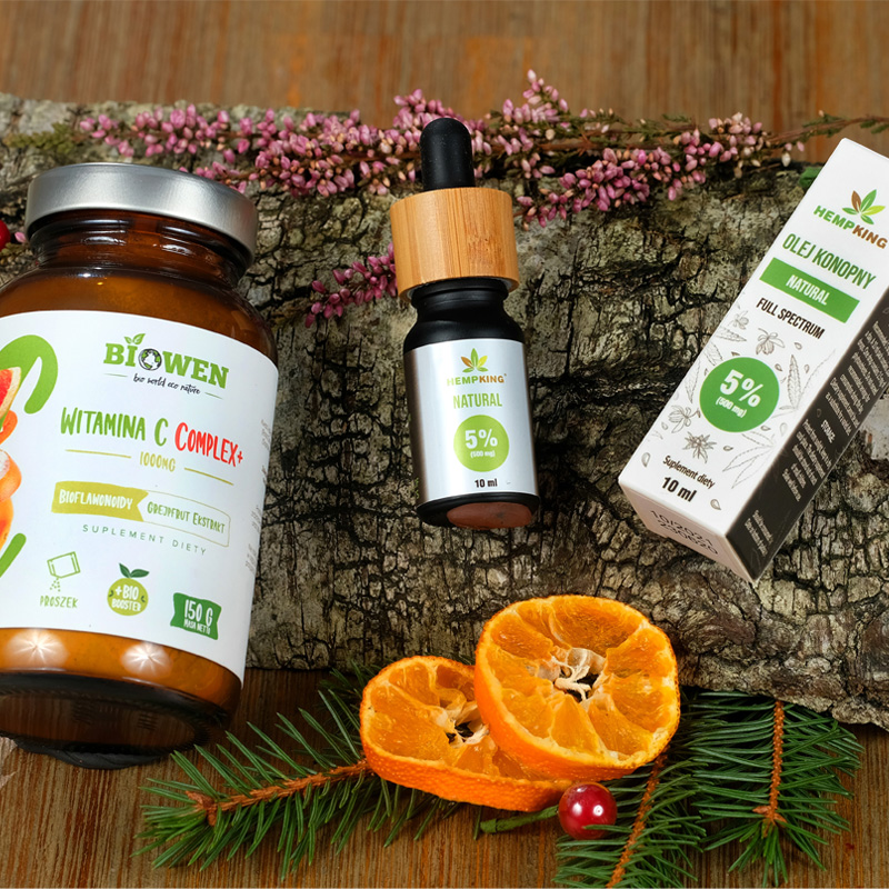 olejek konopny 5% i witamina