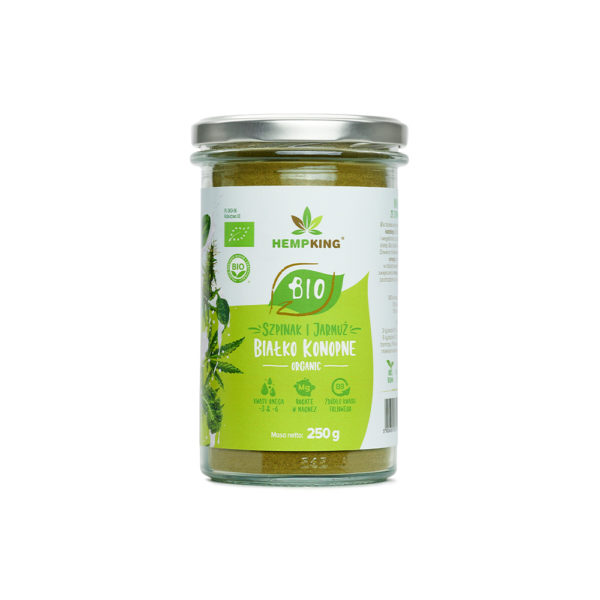 Bio białko konopne organic HempKing Szpinak i Jarmuż