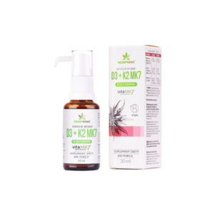 Witamina D3+K2 Mk7 w oleju konopnym 30 ml HempKing
