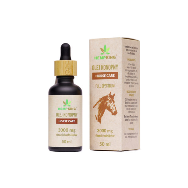 Olej konopny dla konia 3000 mg fitoskładników 50 ml HempKing