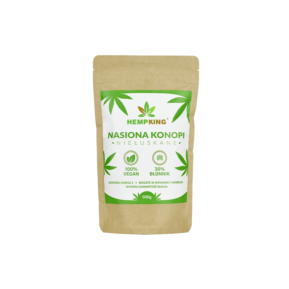 Ziarna konopi niełuskane 500 g HempKing 100% Vegan