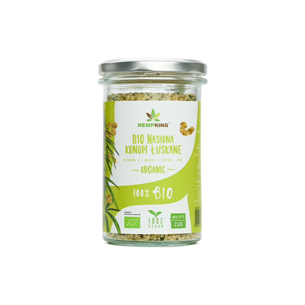 Nasiona konopi łuskane Bio 100% Organic HempKing