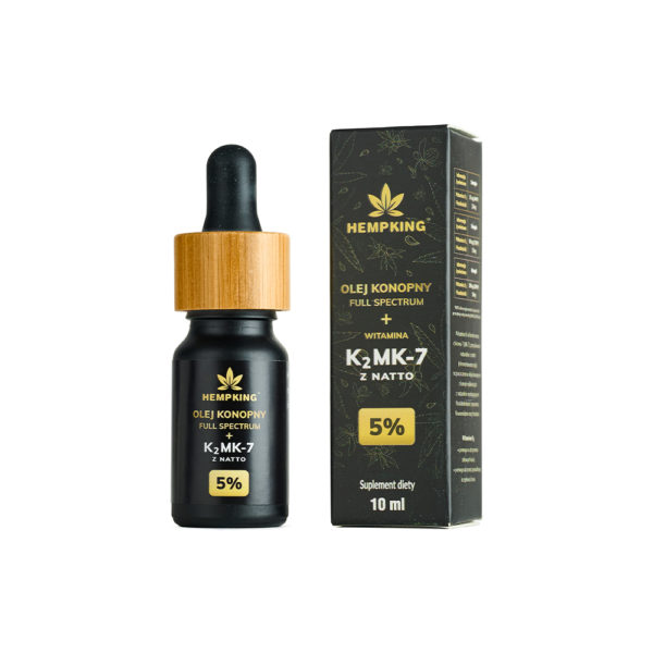 Olej CBD K2Mk-7 z Natto 5% Full Spectrum HempKing